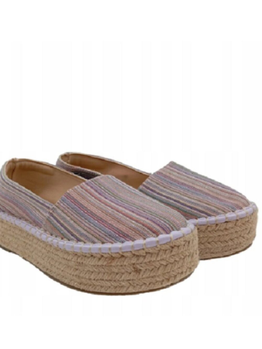 Asos Design Womens Comfort Foot Pad Striped Expadrilles Size 8  New w/o Box